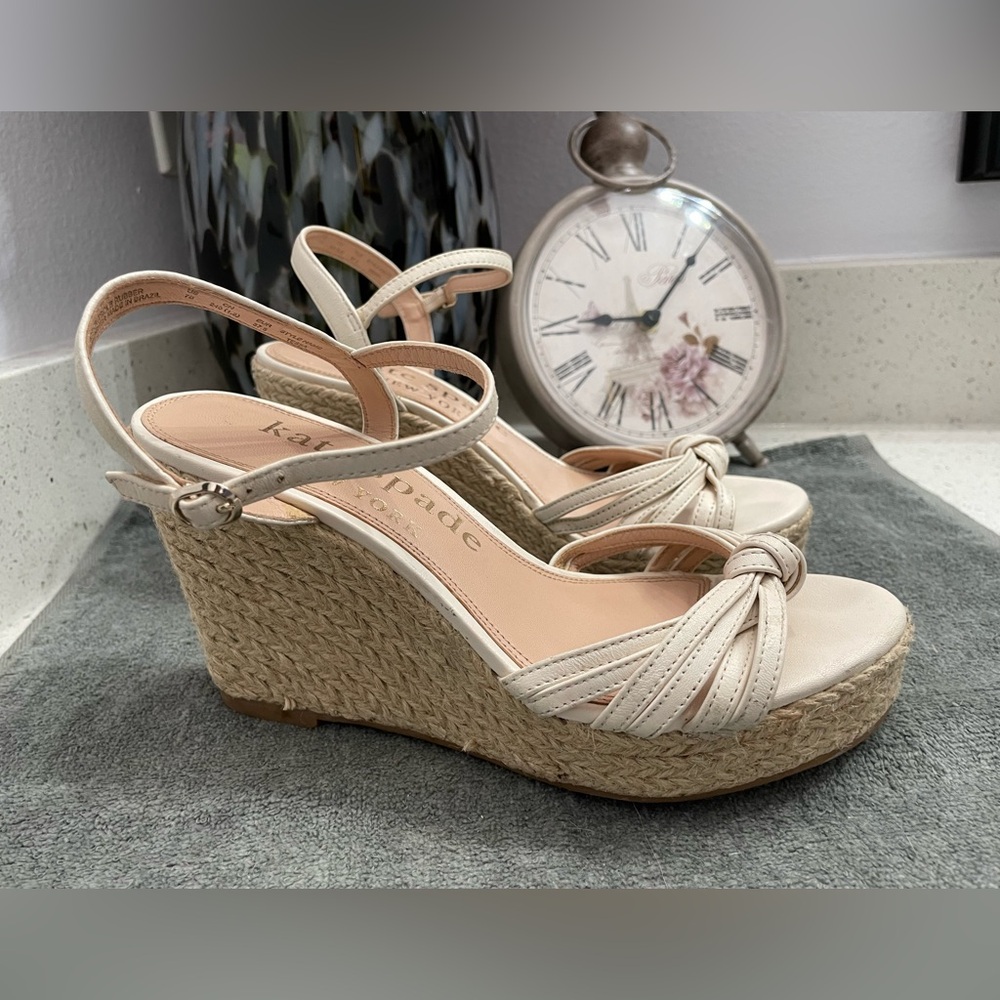 Kate Spade Tessa Espadrille Wedge Sandals Sz 7